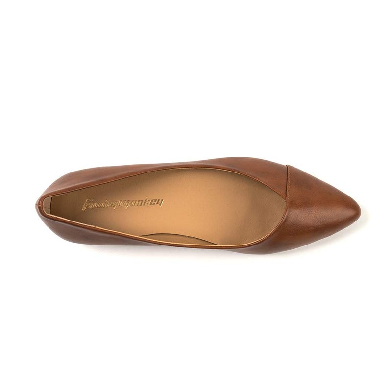 FUNKYMONKEY Women's Ballet Flats Comfort Slip On Shoes for Walking and Driving (9 M US, Brown A) - Image 5